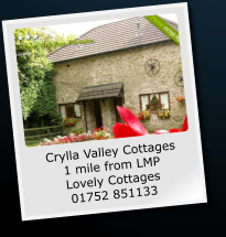Crylla Valley Cottages 1 mile from LMP Lovely Cottages 01752 851133